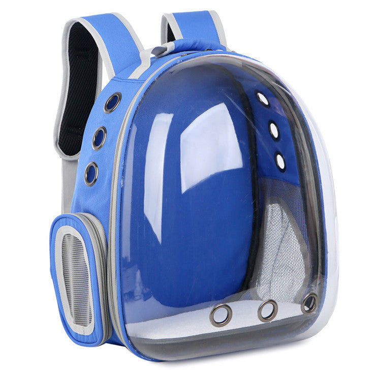 Sac à dos transparent pour animaux avec porte latérale