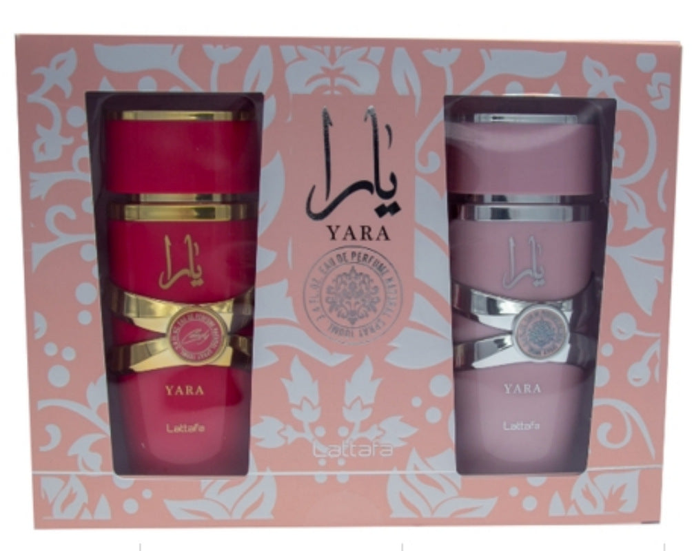 Parfum floral en deux flacons