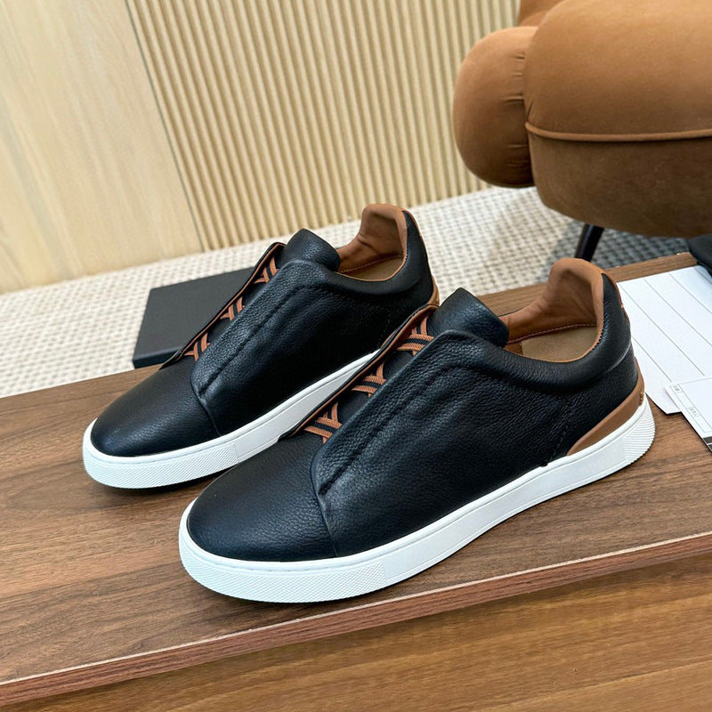 Chaussures décontractées à enfiler pour hommes avec bande élastique