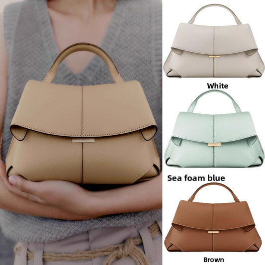 Sac bandoulière plissé en cuir véritable Polène Smile