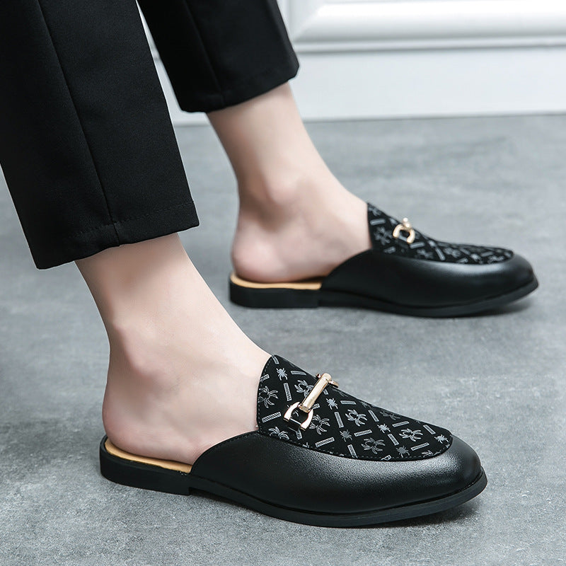 Chaussures pour hommes respirantes, à petit talon et arrivant à la cheville