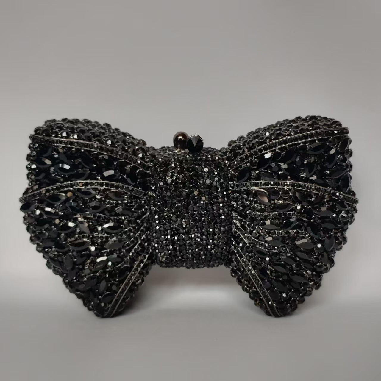Sac de soirée à nœud en strass avec chaîne
