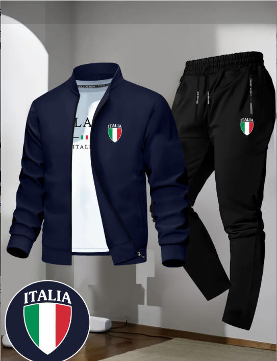 Ensemble Veste à Fermeture Éclair et Pantalon pour Hommes