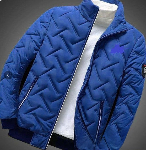 Veste légère en coton pour hommes avec col montant