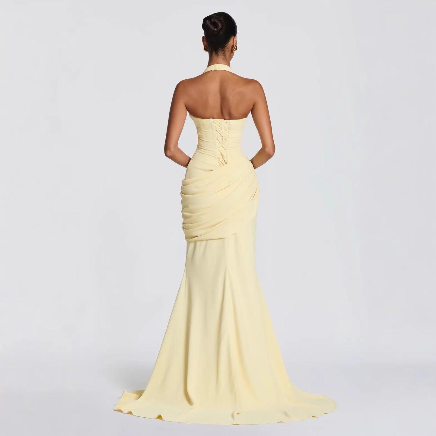 Robe longue dos nu pour femme