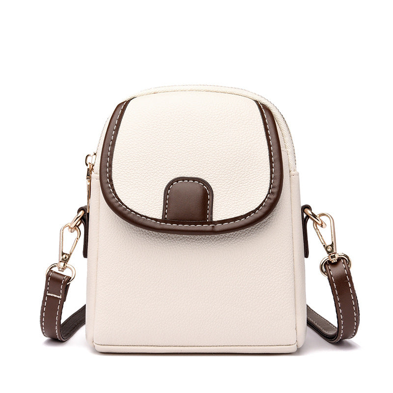 Sac bandoulière souple en cuir pour téléphone portable pour femme