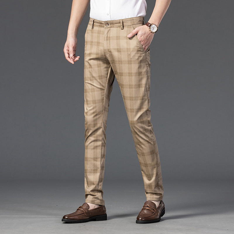 Pantalon décontracté en coton extensible pour hommes
