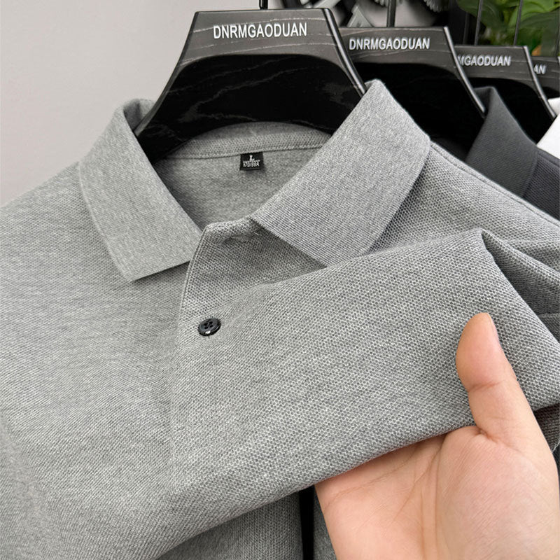 Polo homme en coton à manches courtes, haut décontracté