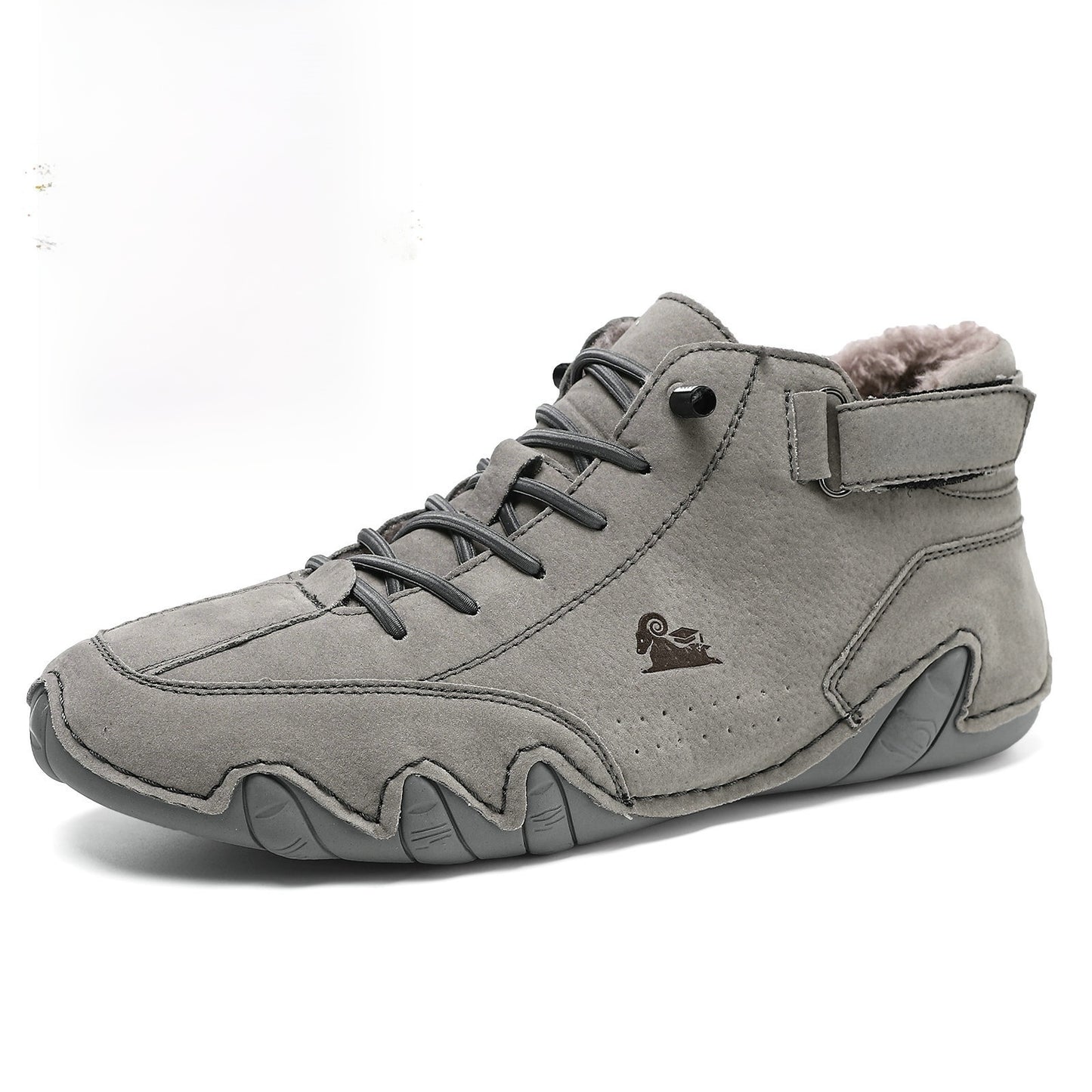Bottes montantes unisexes en cuir véritable