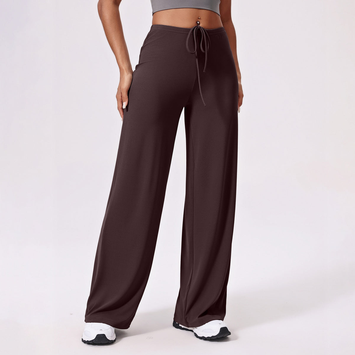 Pantalon de sport antibactérien rafraîchissant à jambes larges pour femme