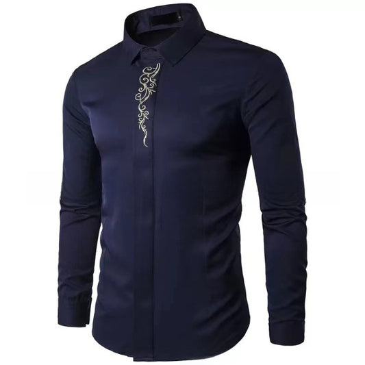 Chemise décontractée à manches longues pour homme