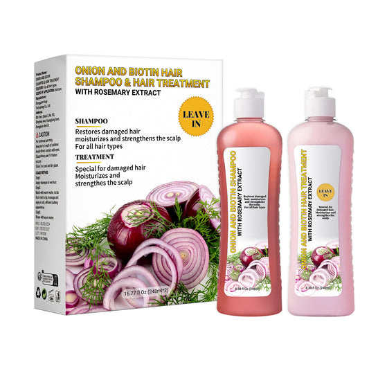 Shampooing à la Biotine d’Oignon et Ensemble de Soins Capillaires