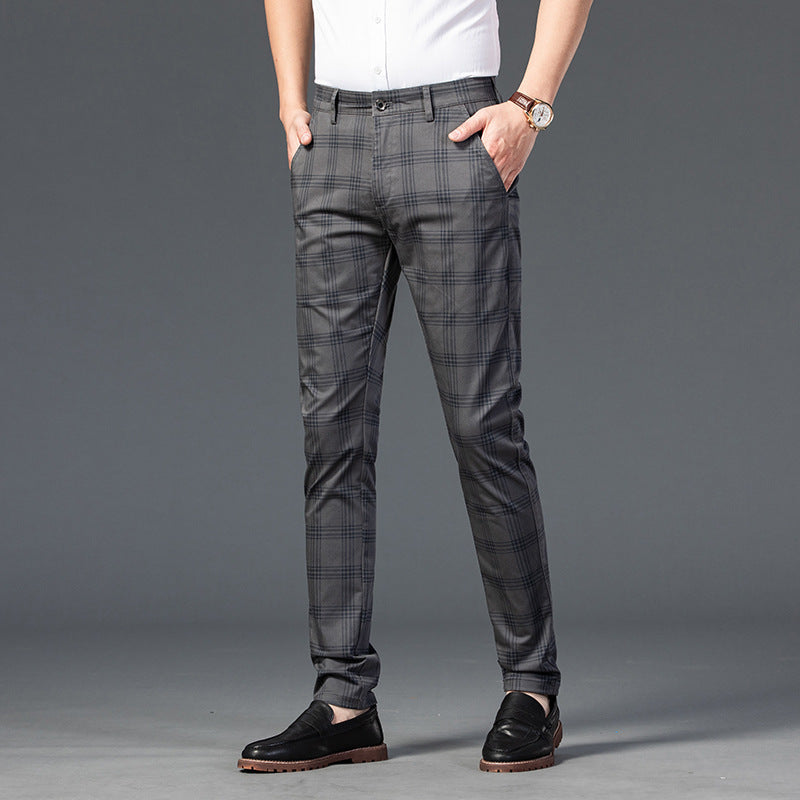 Pantalon décontracté en coton extensible pour hommes