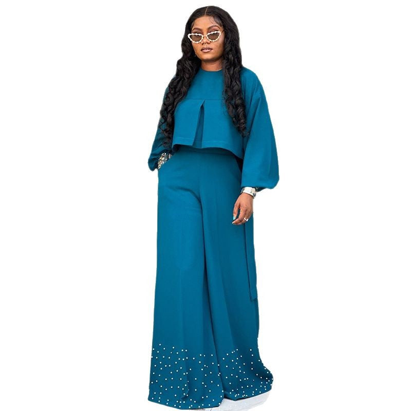 Ensemble jupe plissée dégradée pour femme