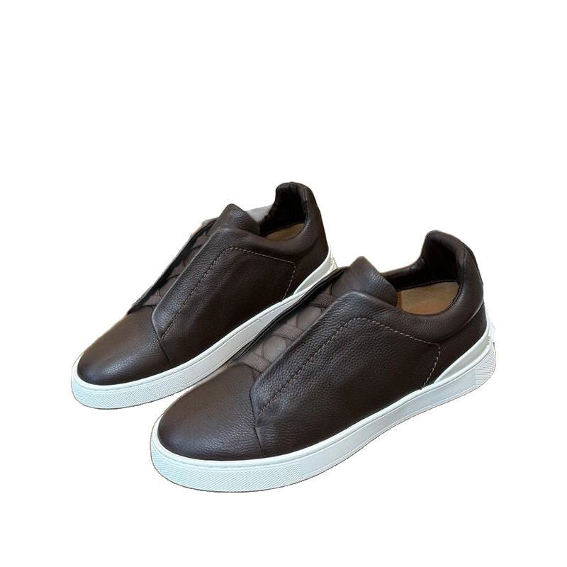 Chaussures décontractées à enfiler pour hommes avec bande élastique