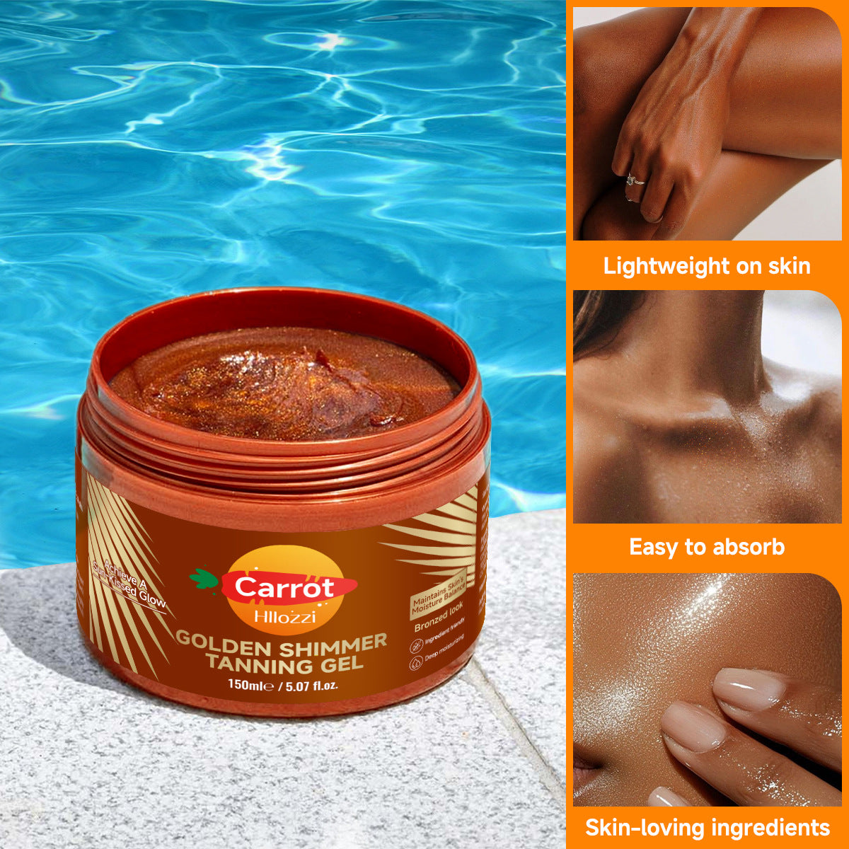 Gel autobronzant à la carotte