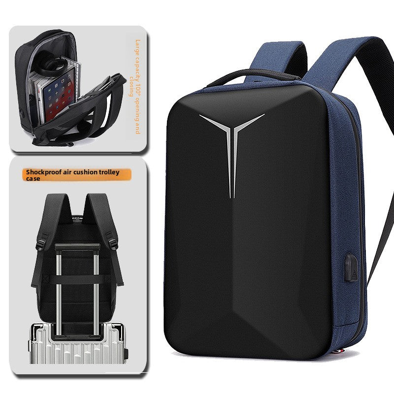 Sac à dos d’ordinateur portable à coque rigide avec bandes réfléchissantes