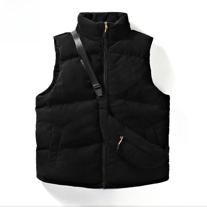 Gilet réversible pour homme à col montant