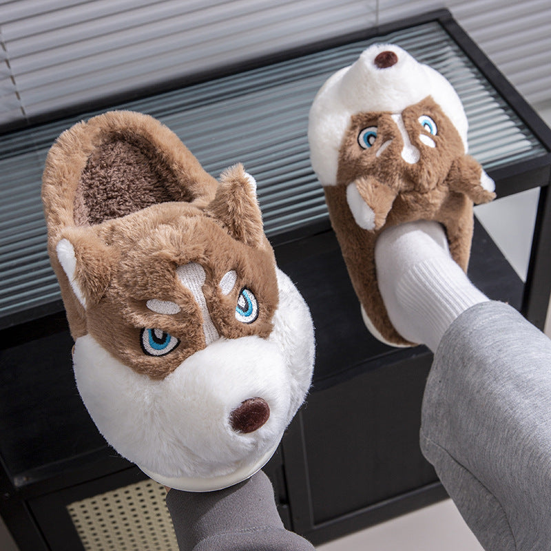 Chaussons en peluche à taille épaisse