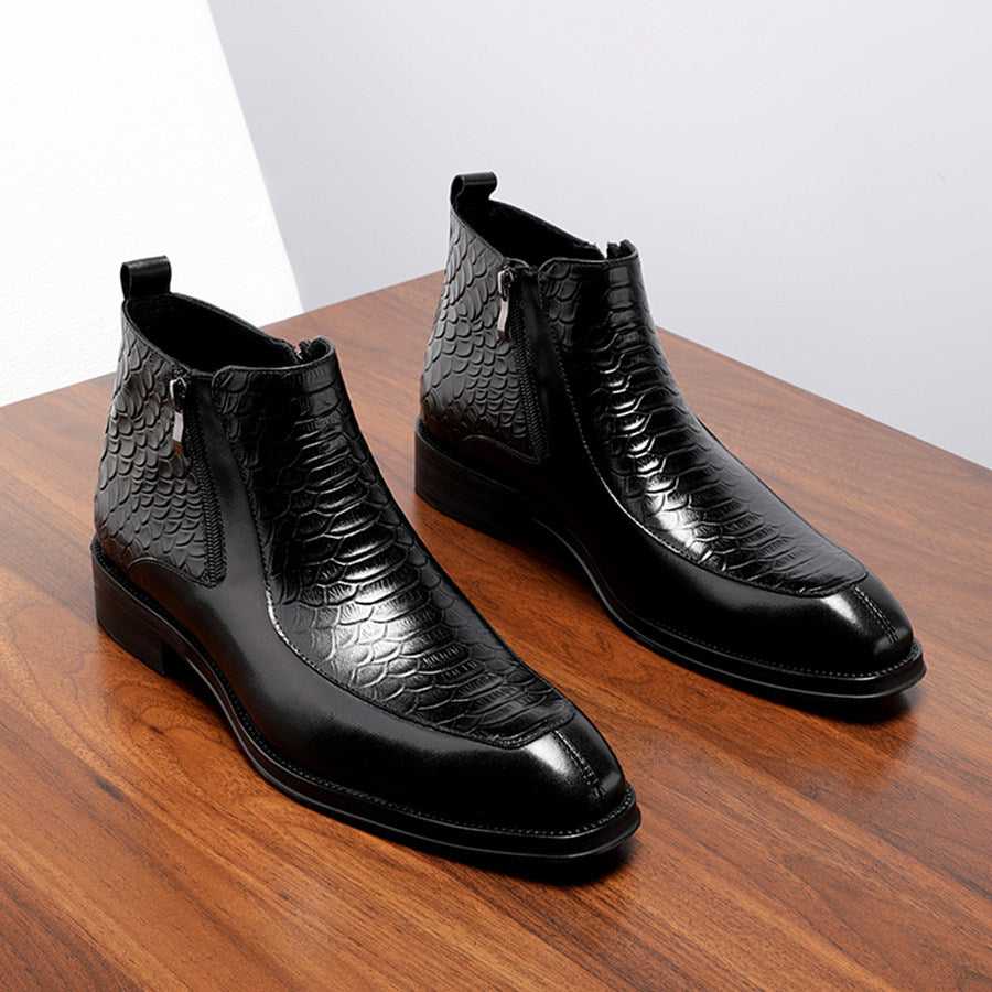 Chaussures montantes en cuir de haute qualite pour hommes