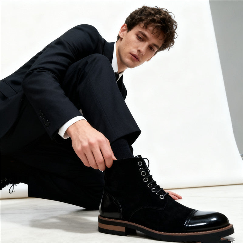 bottes courtes décontractées pour hommes à bout pointu
