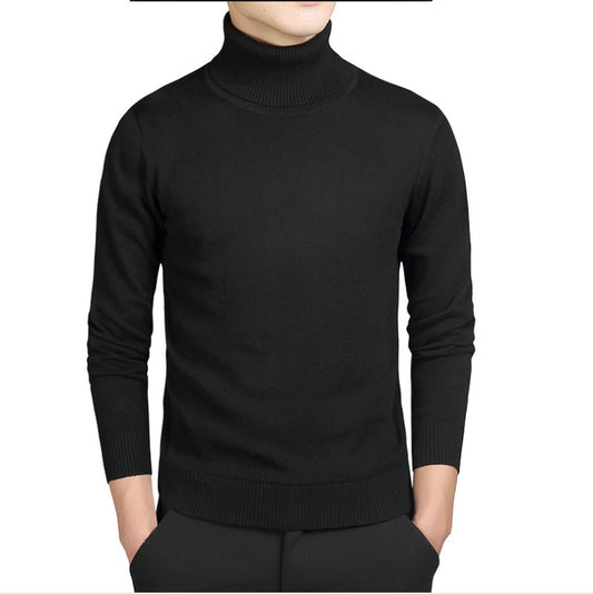 Pull à col roulé pour homme, coupe ajustée, modèle d'automne
