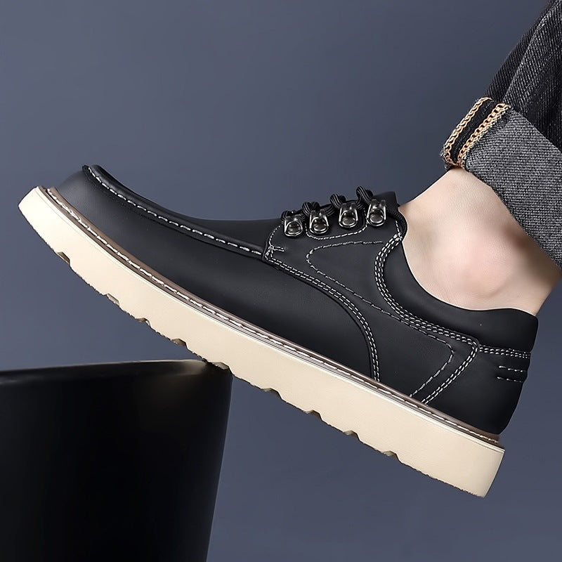 Chaussures décontractées pour hommes en cuir véritable