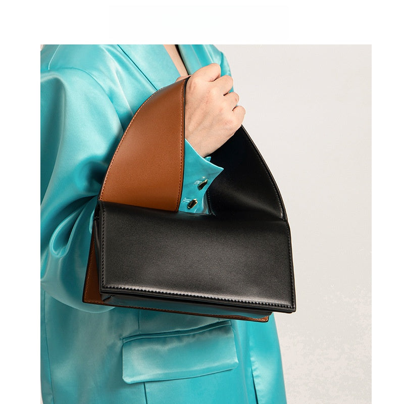 Sac bandoulière tendance à couleurs contrastées