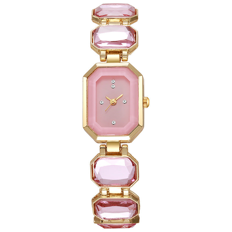 Montre carrée en quartz cristal