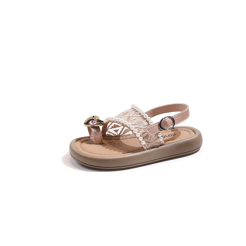 Sandales en perles pour filles, été, plage décontractée