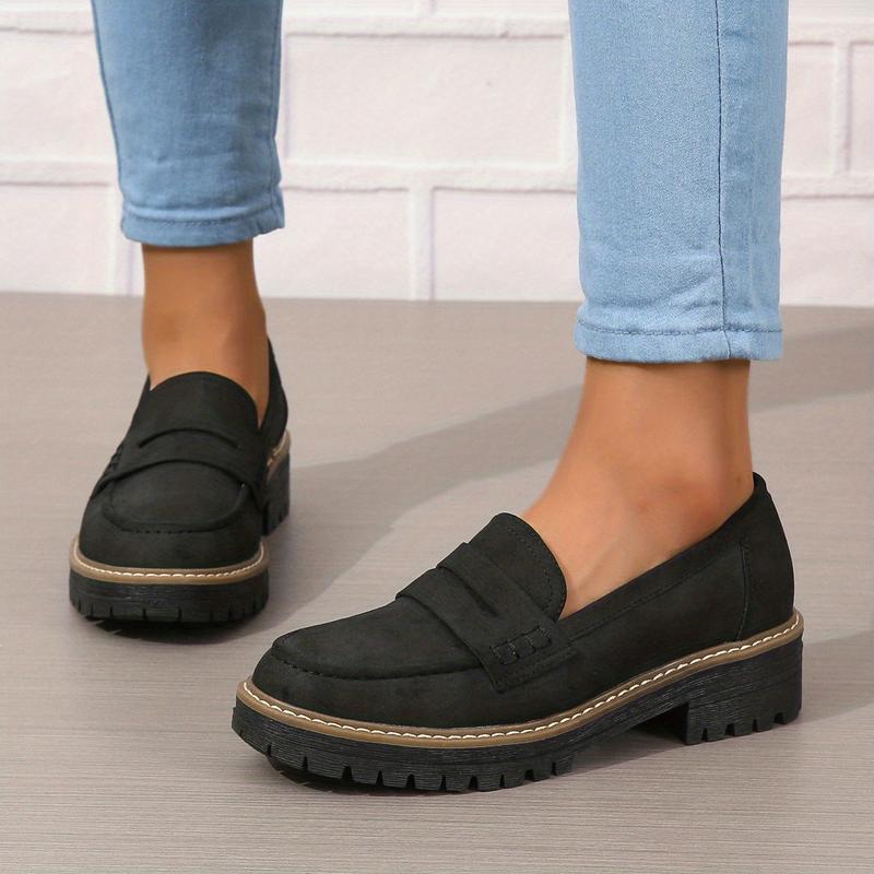 Mocassins rétro épais pour femmes
