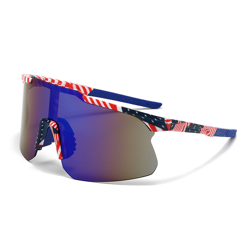 Lunettes de soleil protectrices UV400 à demi-monture pour les sports de plein air