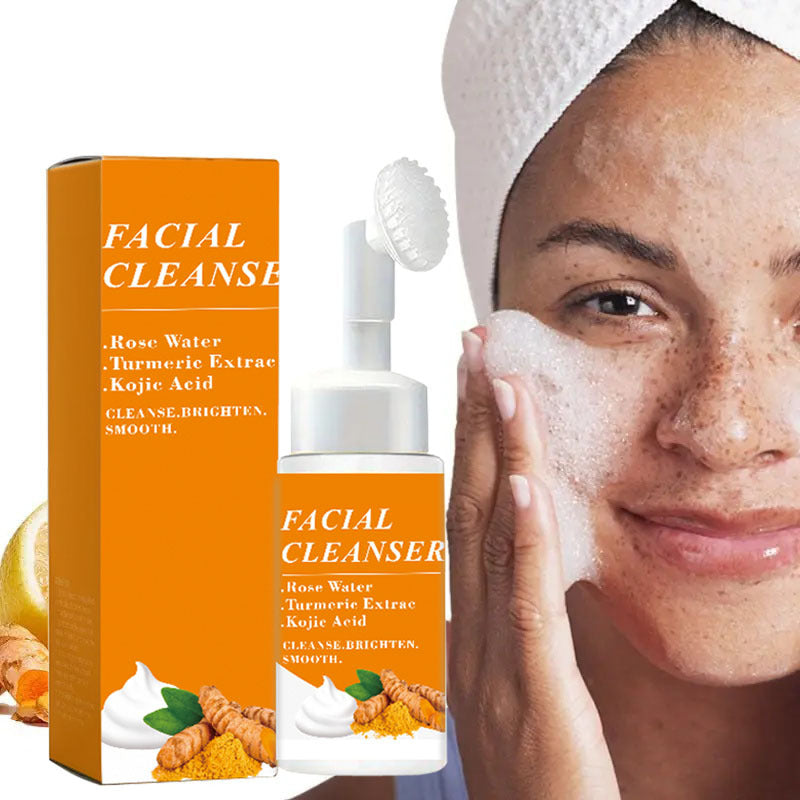 Mousse nettoyante visage au curcuma