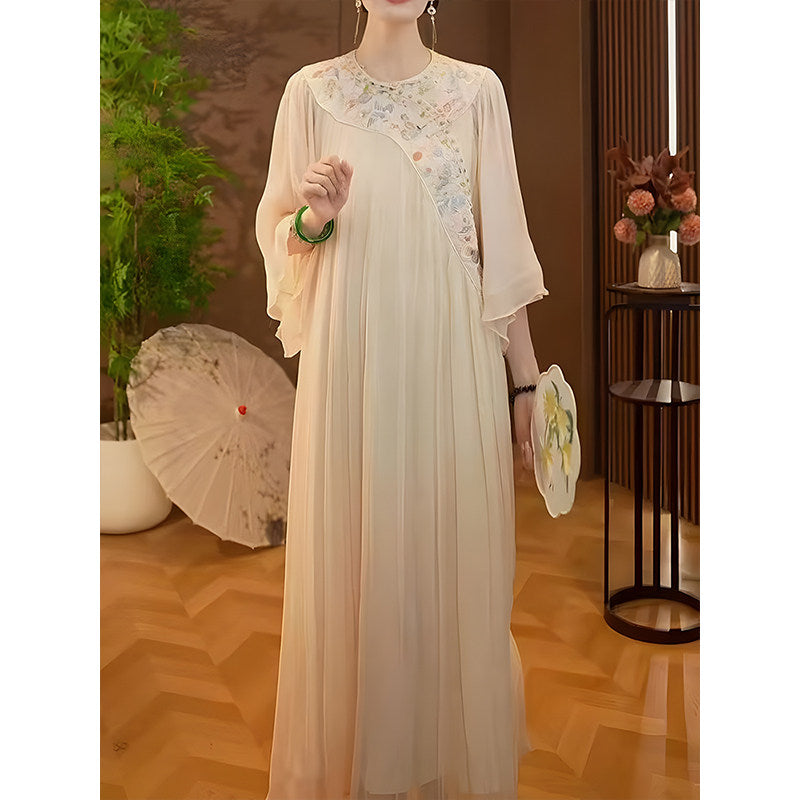 Robe en modal à imprimé floral pour femmes