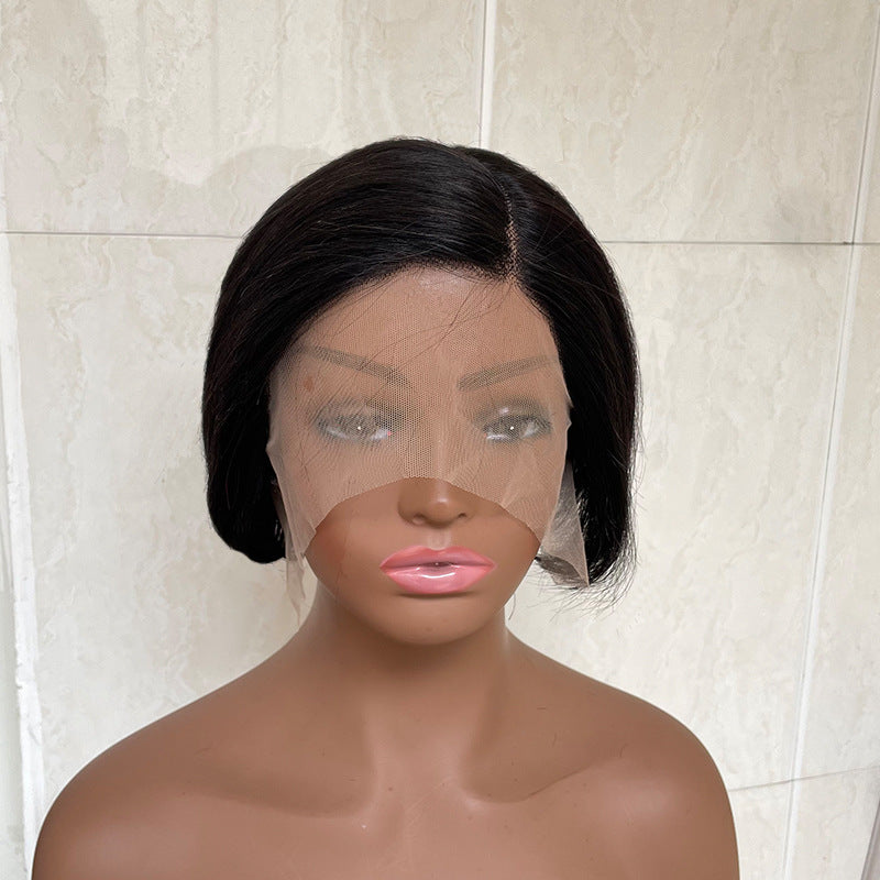 Perruque en cheveux humains coupe pixie