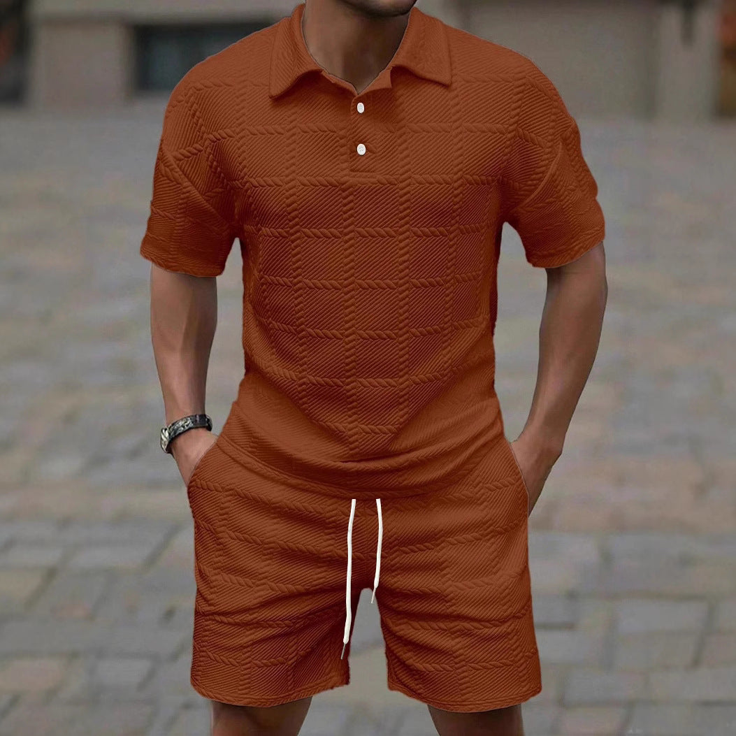 Ensemble short à manches courtes pour homme, tenue d'été décontractée