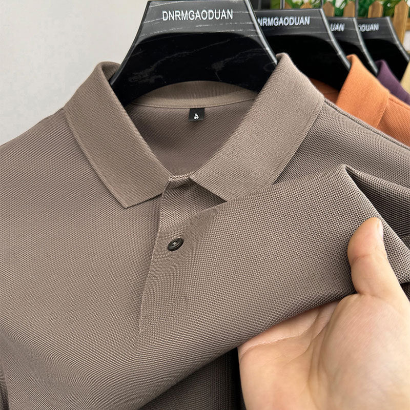Polo homme en coton à manches courtes, haut décontracté