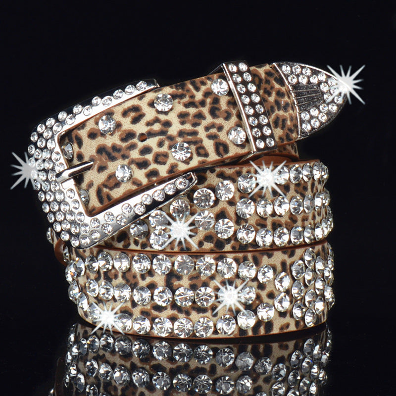 Ceinture décorative en strass pour femme