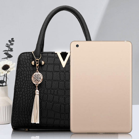 Sac à main en cuir PU à motif crocodile
