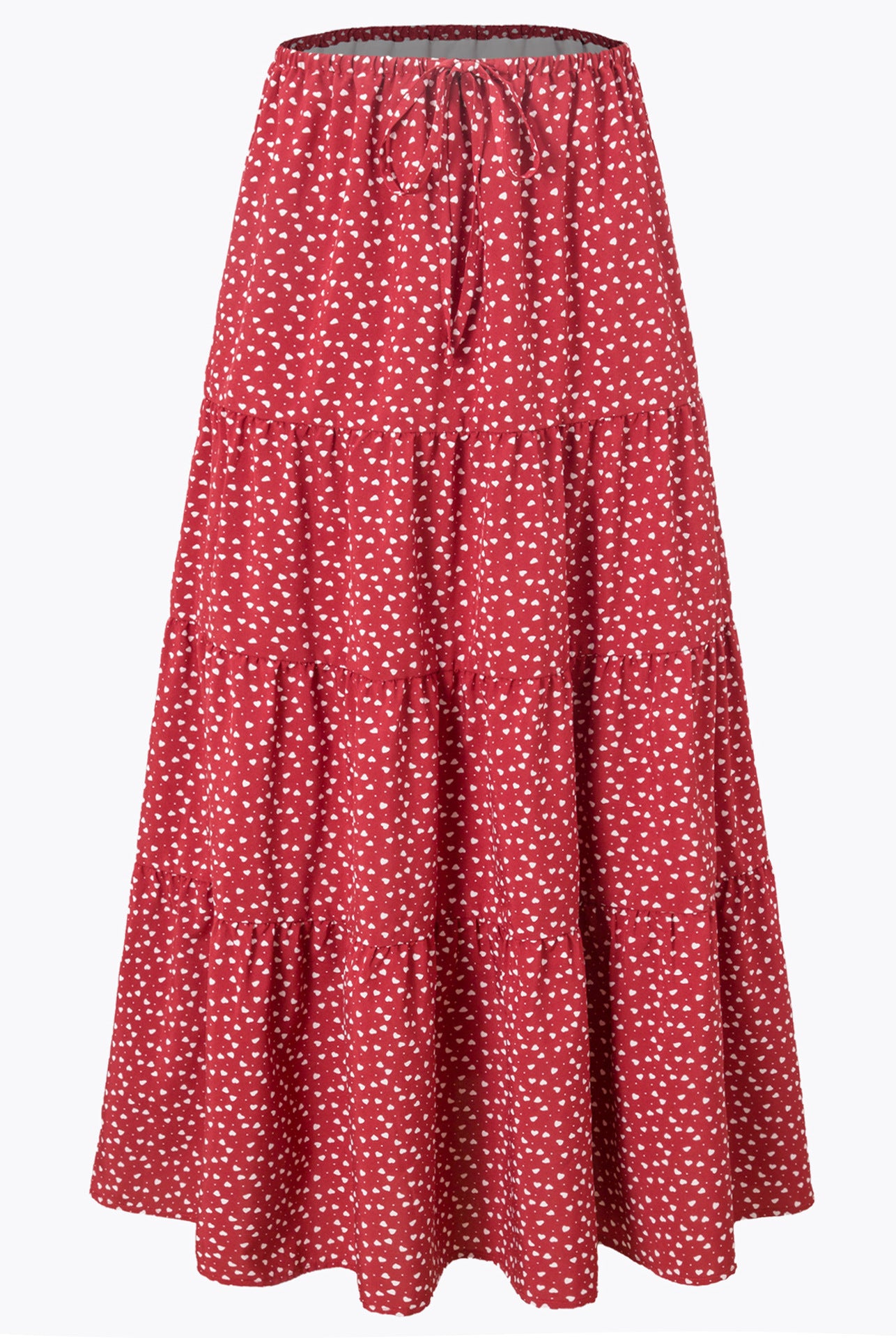Jupe longue taille haute pour femmes avec dos lacé