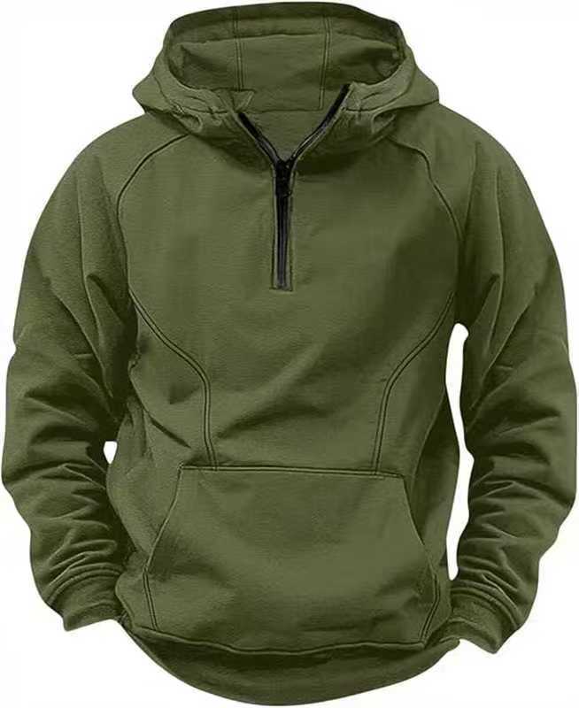 Veste rétro à capuche et fermeture éclair pour homme