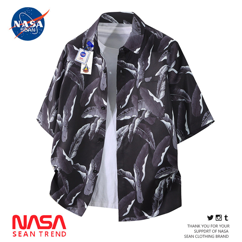 Chemise de plage a manches courtes en soie glacee