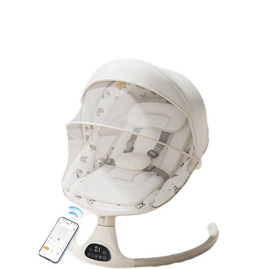 Fauteuil à bascule électrique pour bébé avec commande par application Bluetooth