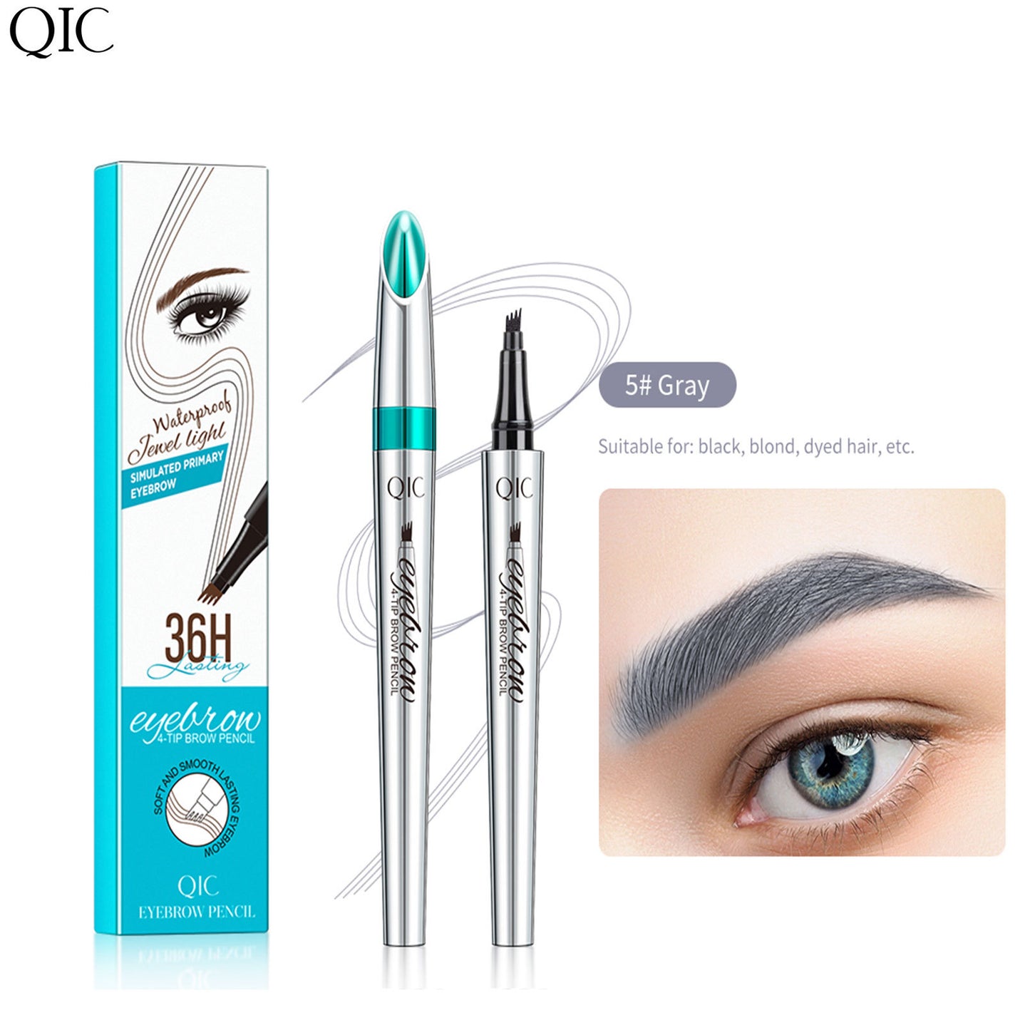 Stylo à sourcils liquide à quatre pointes