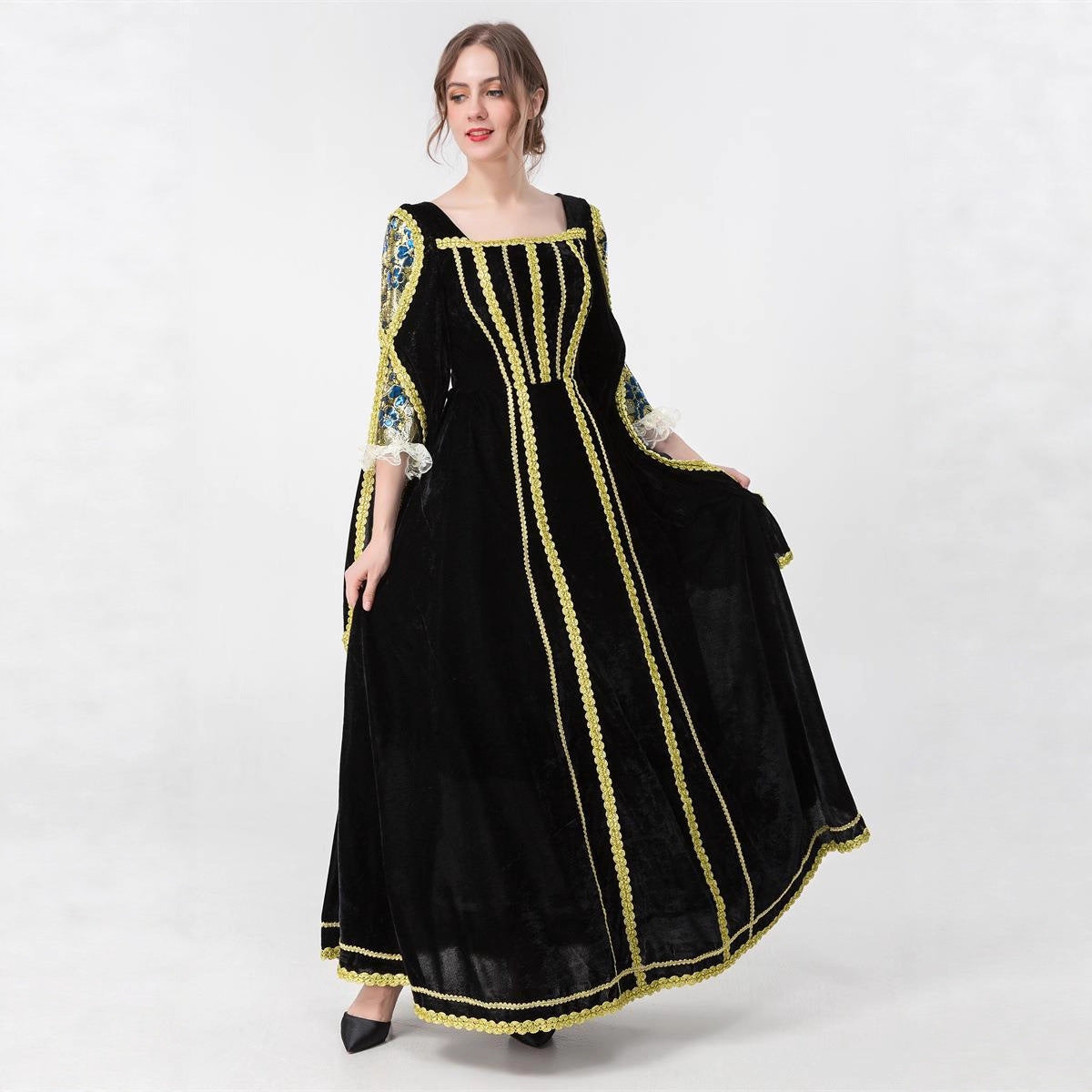 Robe de costume de sorcière gothique victorienne