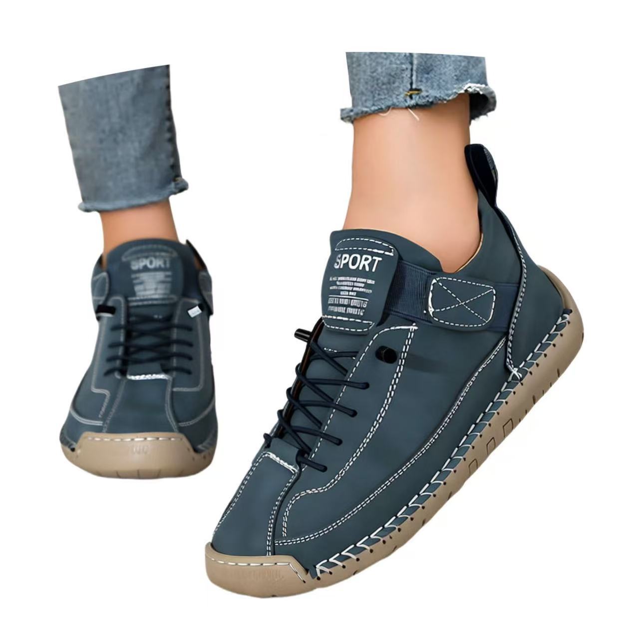Chaussures plates décontractées pour femmes cousues à la main
