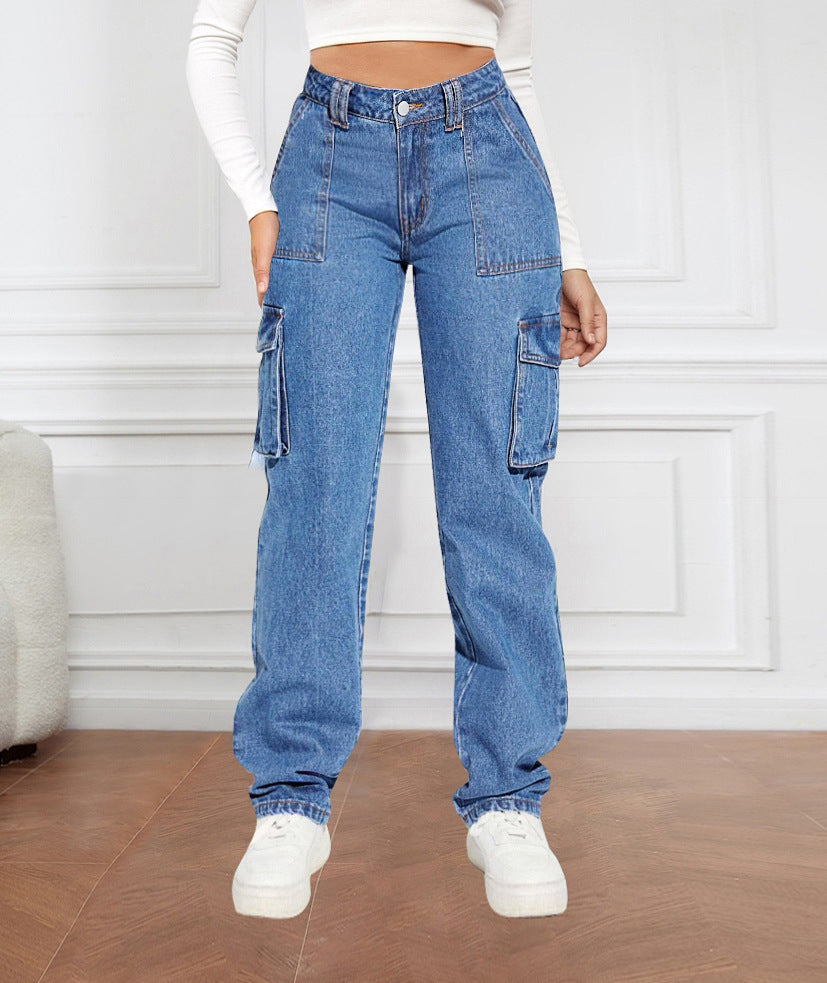 Jeans à jambes larges pour femmes