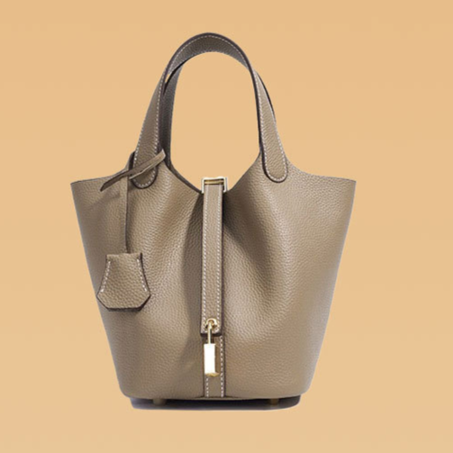 Sac seau en cuir pour femme