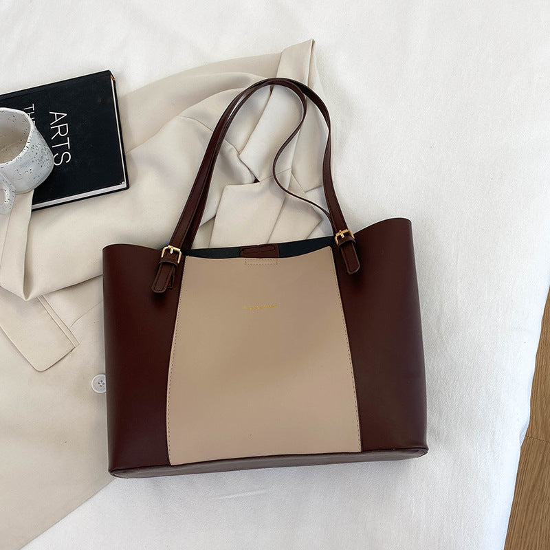 Sac cabas rétro en cuir PU