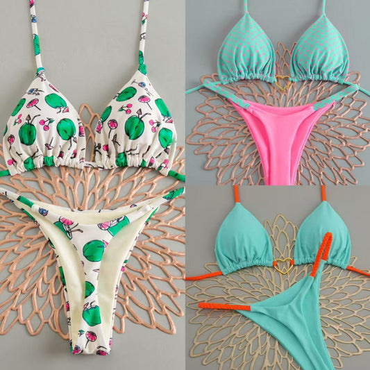 Bikini à lacets en forme de cœur
